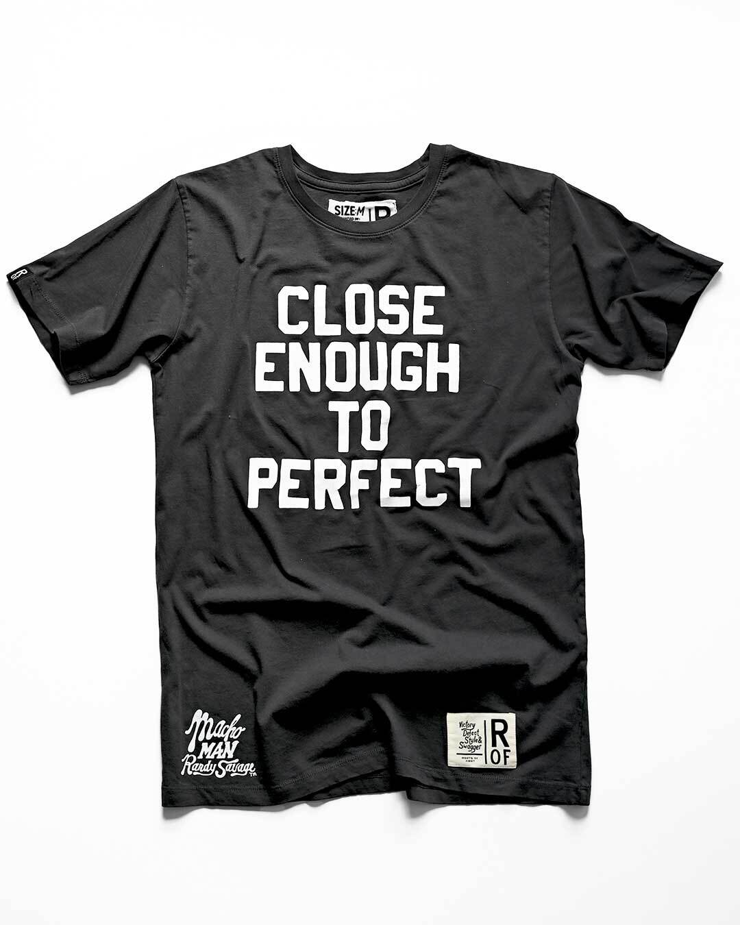 Savage 'Close Enough To Perfect' Black Tee - Roots of Fight Canada