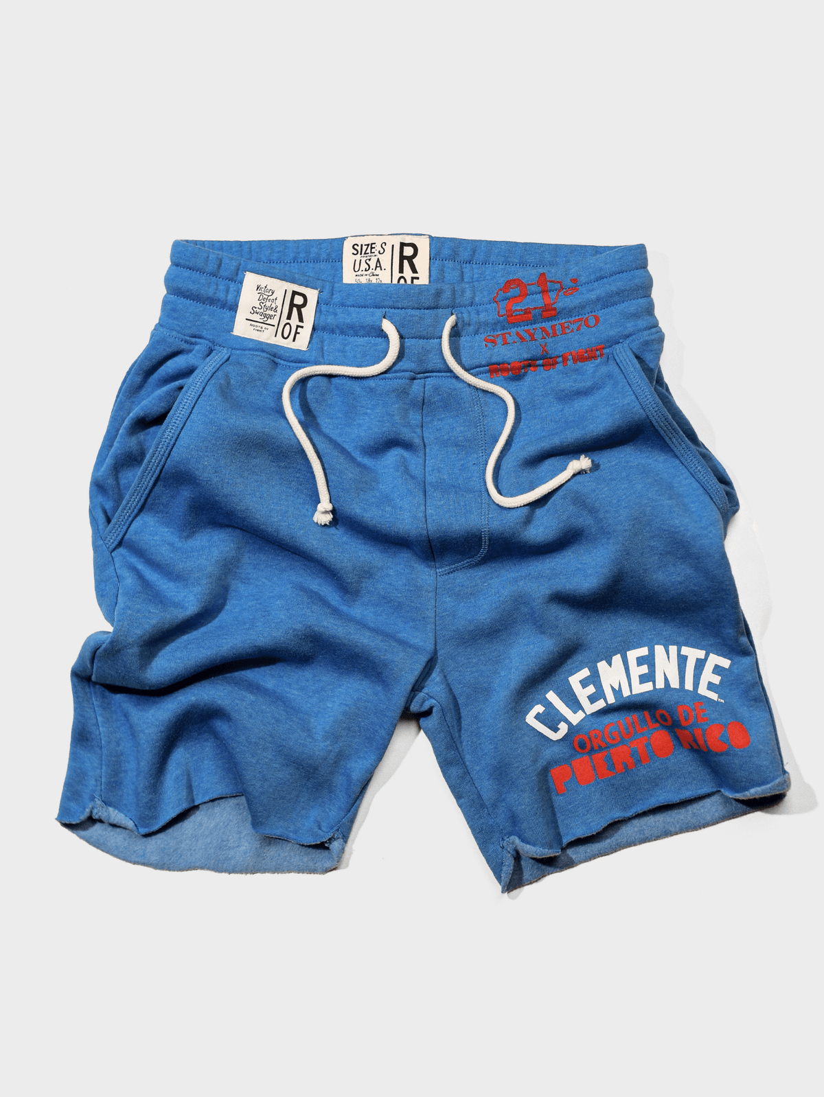 StayMe7o x Clemente Blue Shorts - Roots of Fight Canada