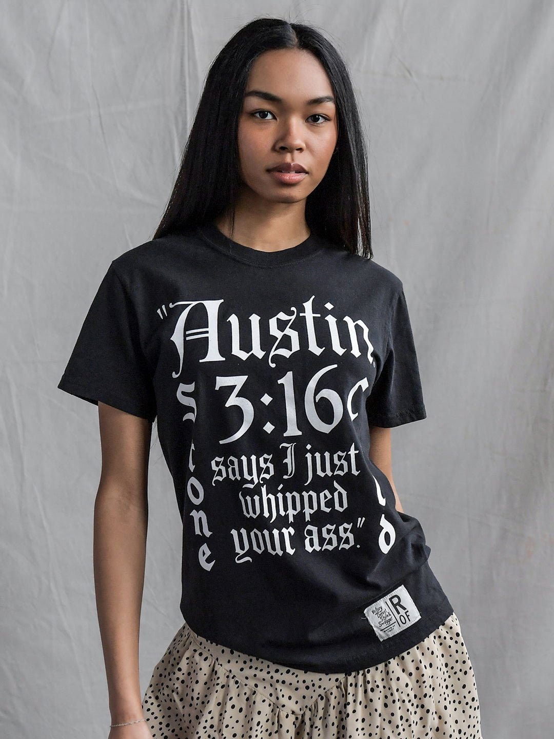 Stone Cold King '96 Black Midweight Tee - Roots of Fight Canada