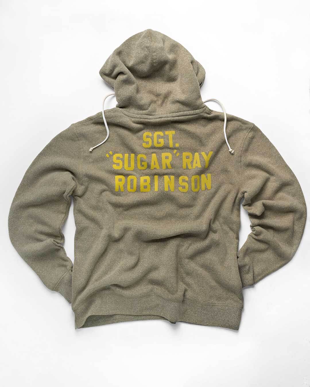 Sugar Ray Robinson Boxing Heather Olive PO Hoody - Roots of Fight Canada