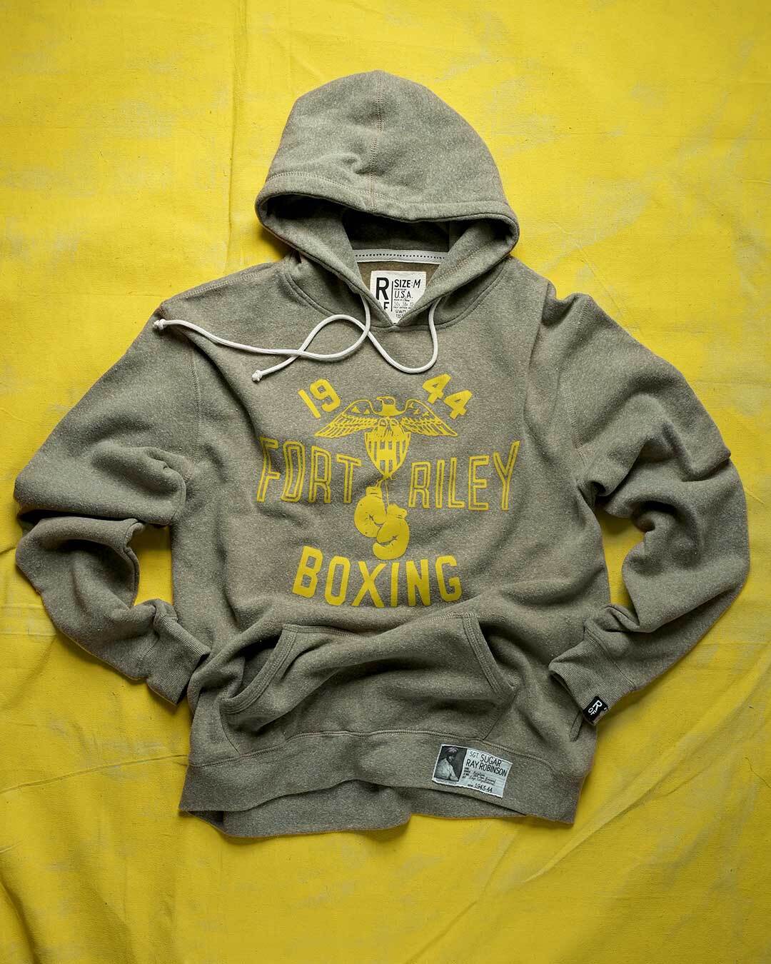Sugar Ray Robinson Boxing Heather Olive PO Hoody - Roots of Fight Canada