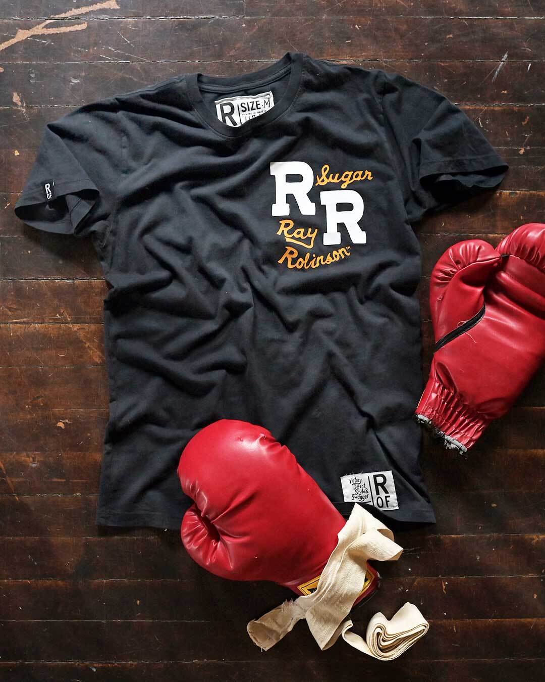 Sugar Ray Robinson Classic Black Tee - Roots of Fight Canada