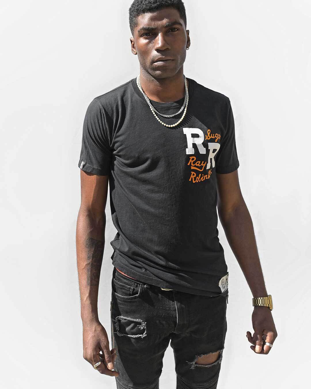 Sugar Ray Robinson Classic Black Tee - Roots of Fight Canada