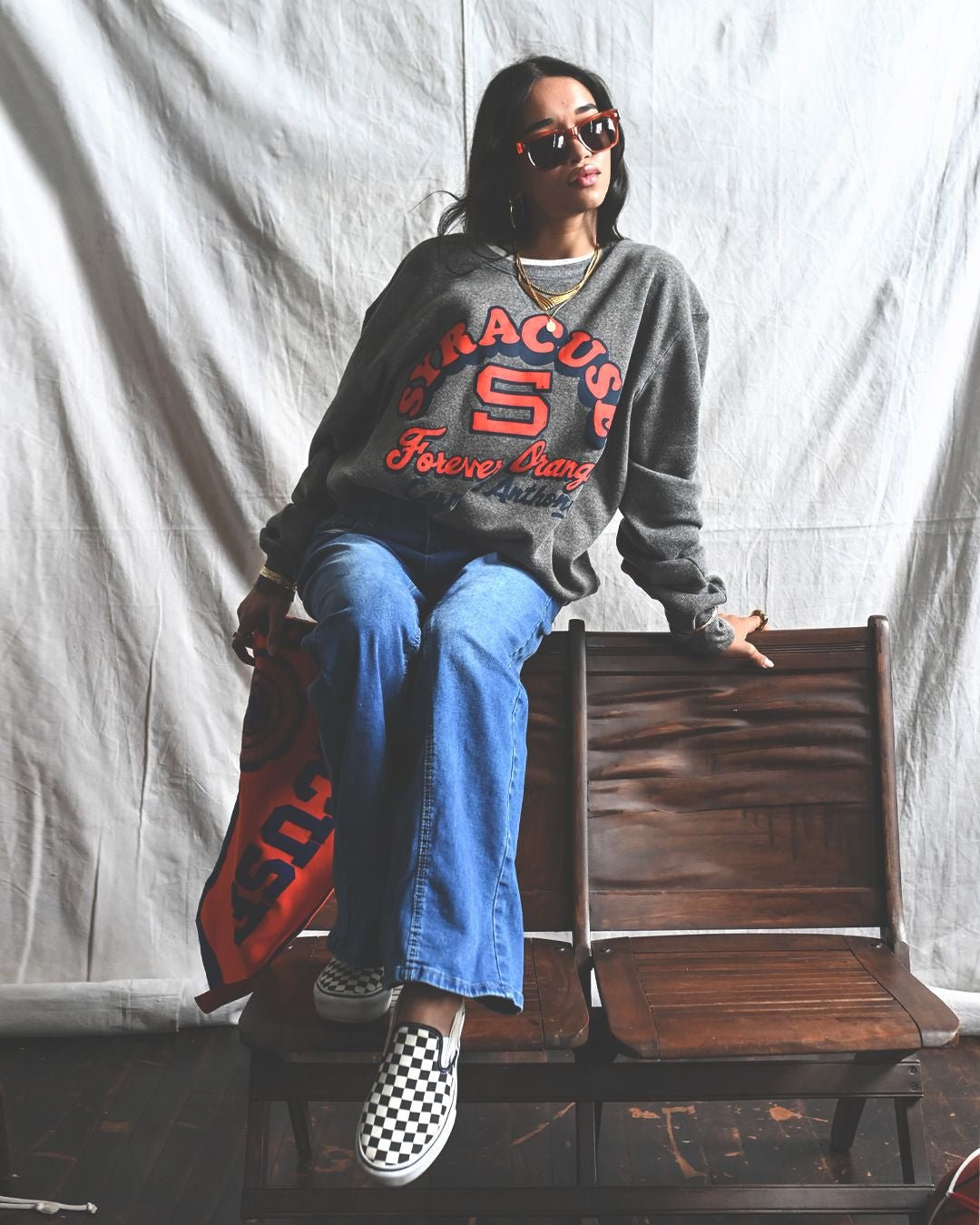 SYR - C. Anthony Forever Orange Grey Sweatshirt - Roots of Fight Canada