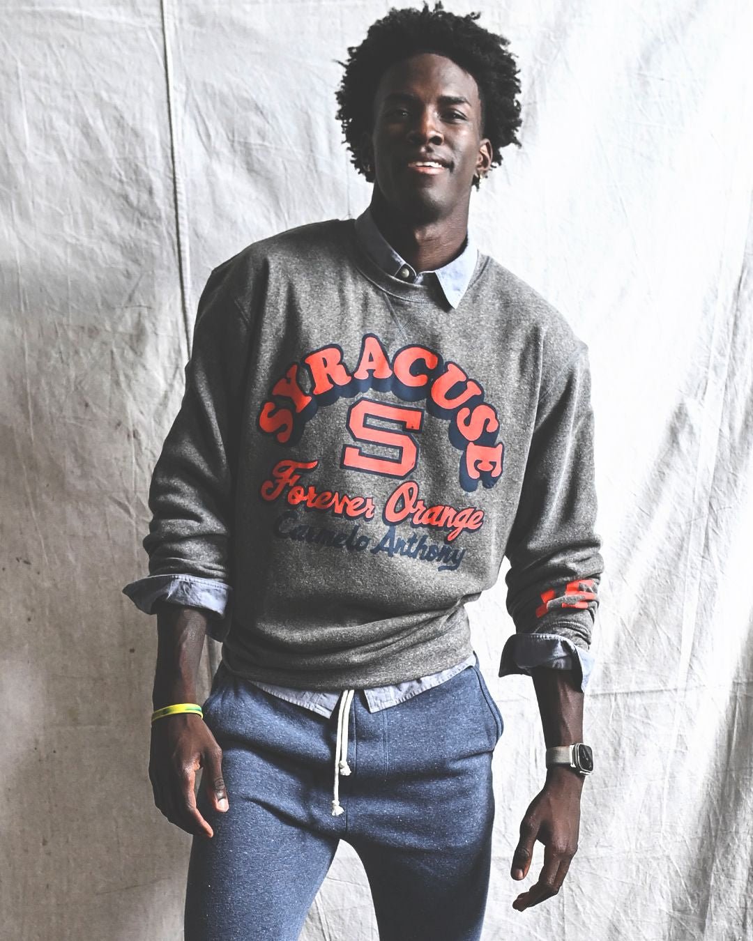 SYR - C. Anthony Forever Orange Grey Sweatshirt - Roots of Fight Canada