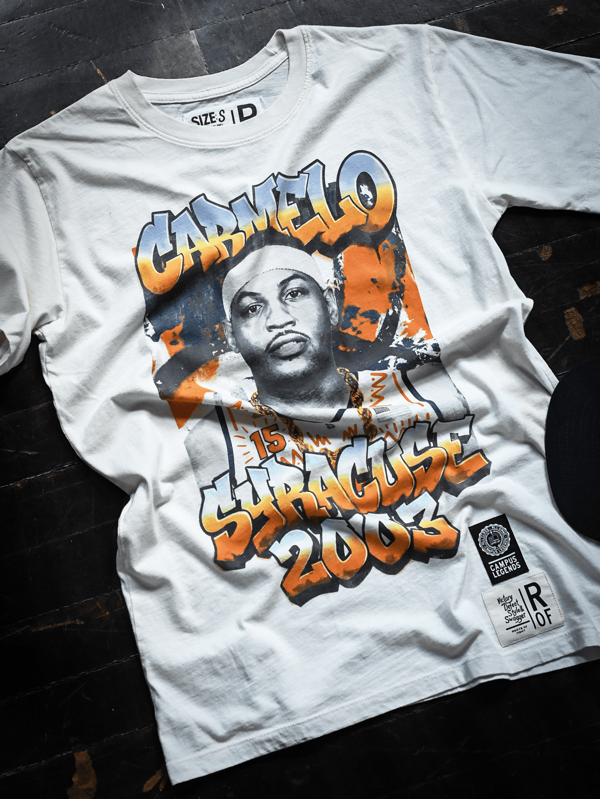 SYR - Carmelo Anthony '03 Basketball White Tee - Roots of Fight Canada