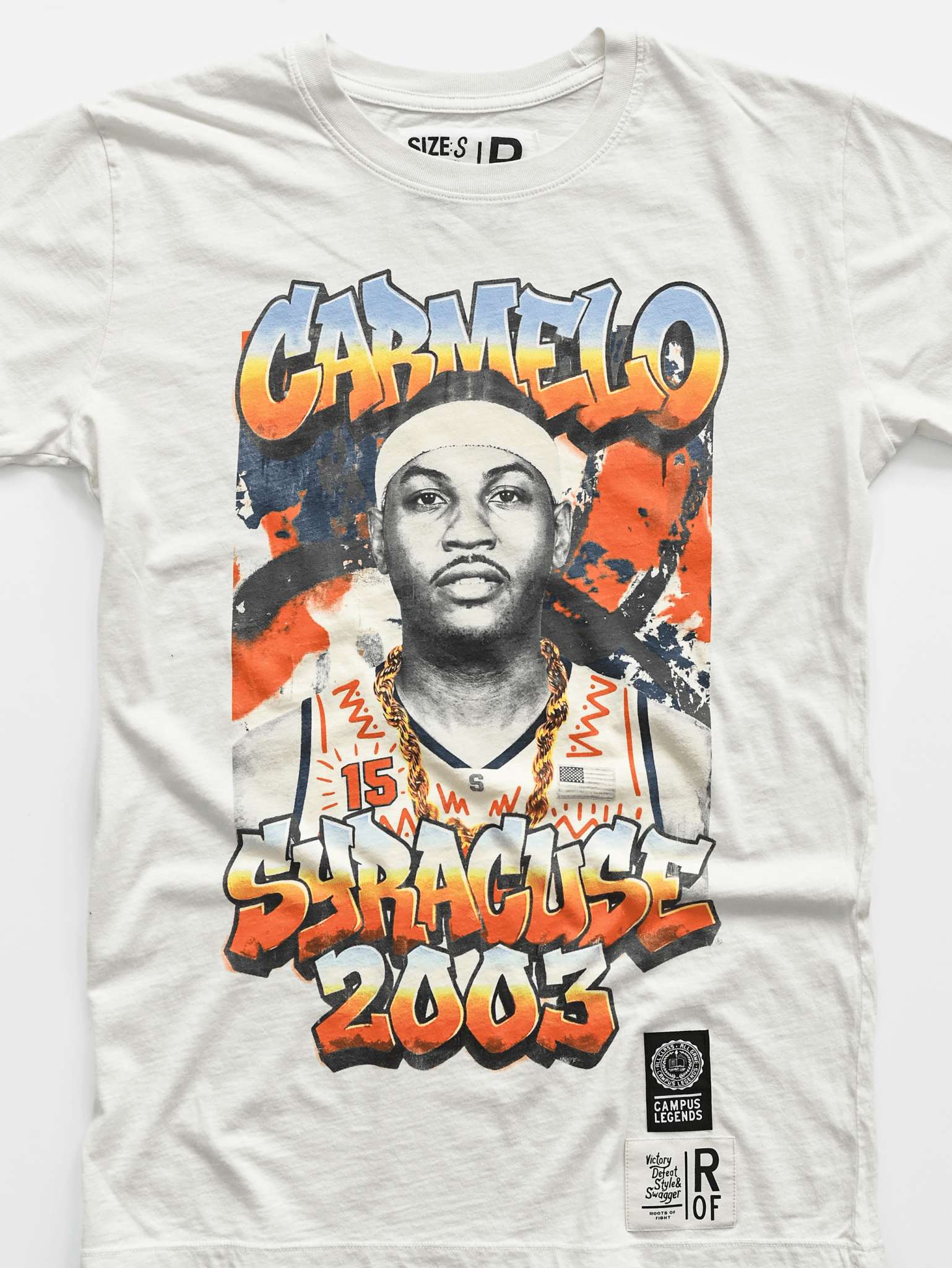 SYR - Carmelo Anthony '03 Basketball White Tee - Roots of Fight Canada