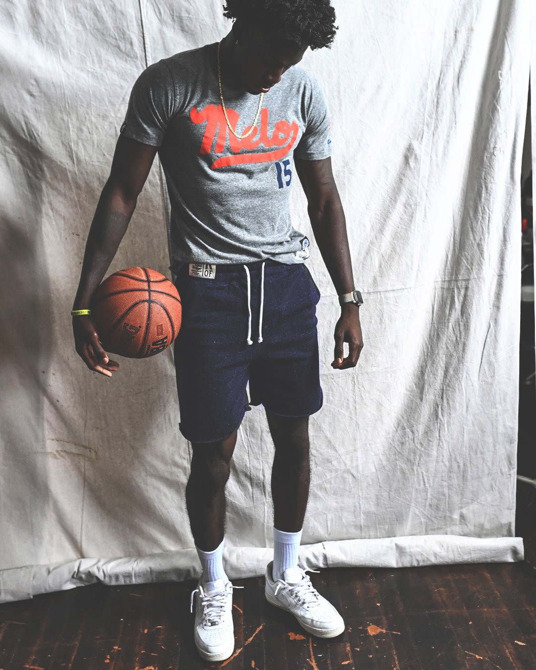SYR - Carmelo Anthony 15 Grey Triblend Tee - Roots of Fight Canada