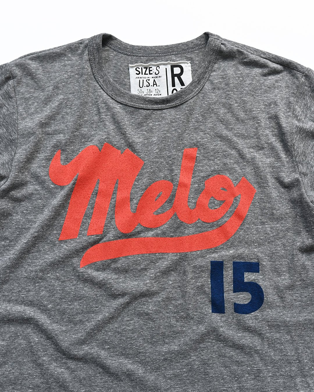 SYR - Carmelo Anthony 15 Grey Triblend Tee - Roots of Fight Canada