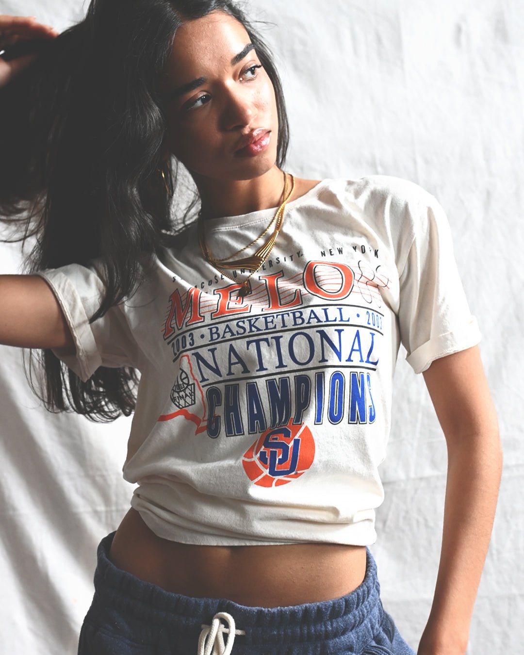 SYR - Carmelo Anthony National Champions White Tee - Roots of Fight Canada