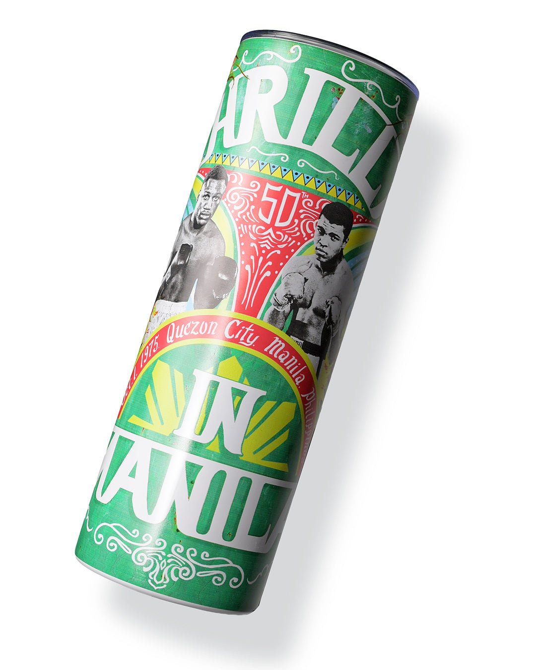 Thrilla in Manila 50th Anniversary Green Tumbler - Roots of Fight Canada