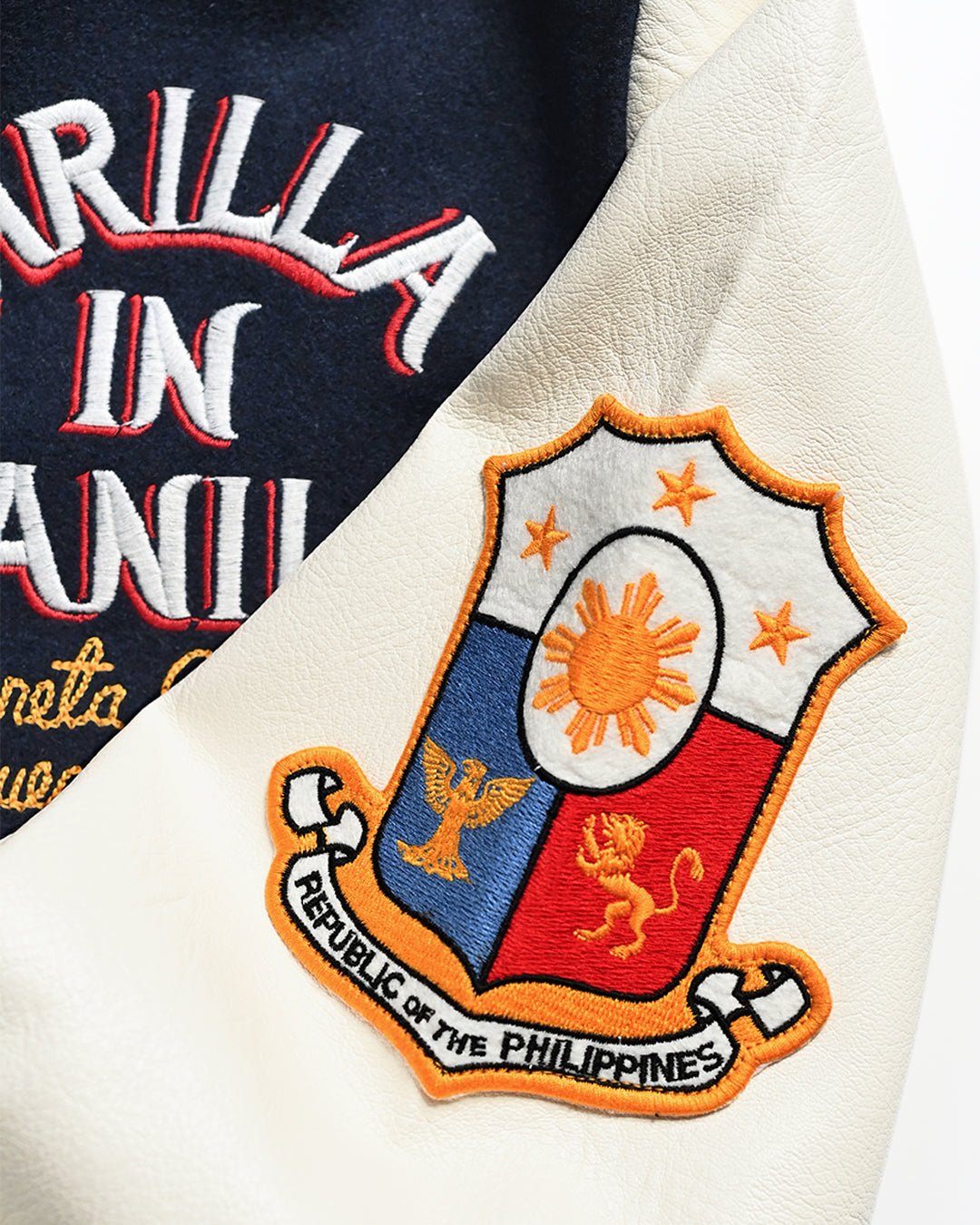 Thrilla in Manila 50th Anniversary Navy Varsity Jacket - Roots of Fight Canada