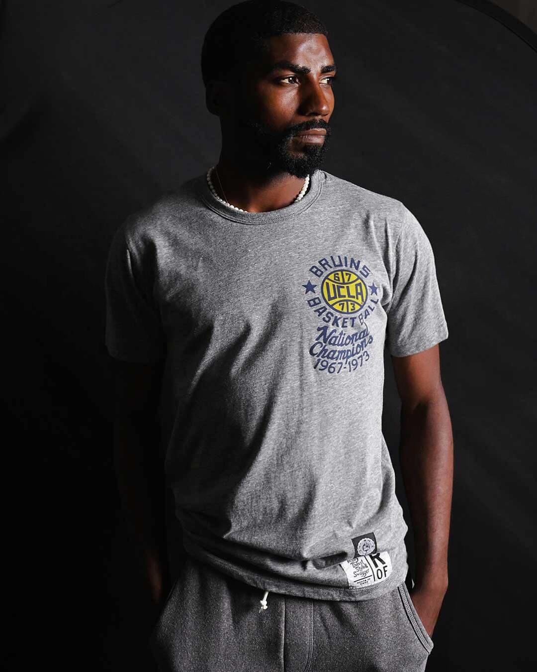 UCLA - Bruins Basketball Grey Tee - Roots of Fight Canada