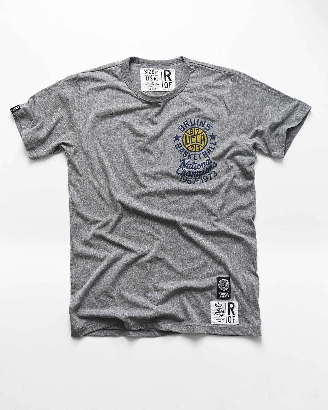 UCLA - Bruins Basketball Grey Tee - Roots of Fight Canada