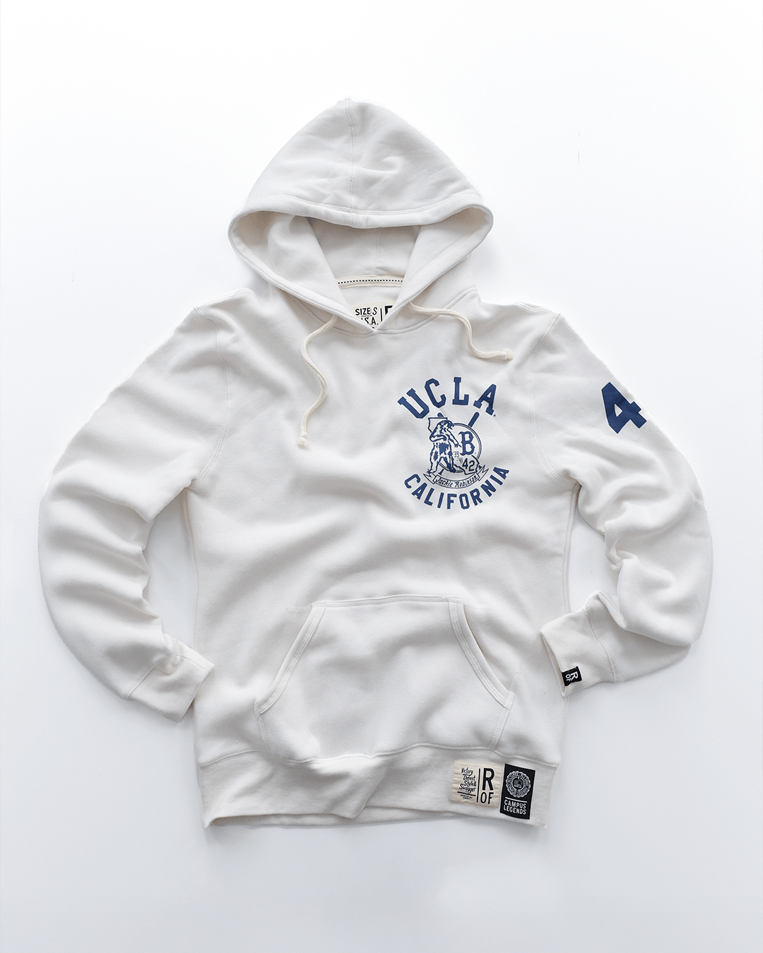UCLA - Jackie Robinson 4 - Sport Icon White PO Hoody - Roots of Fight Canada