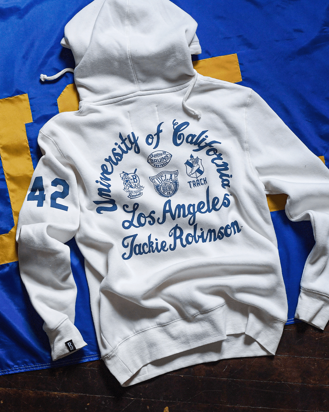 UCLA - Jackie Robinson 4 - Sport Icon White PO Hoody - Roots of Fight Canada