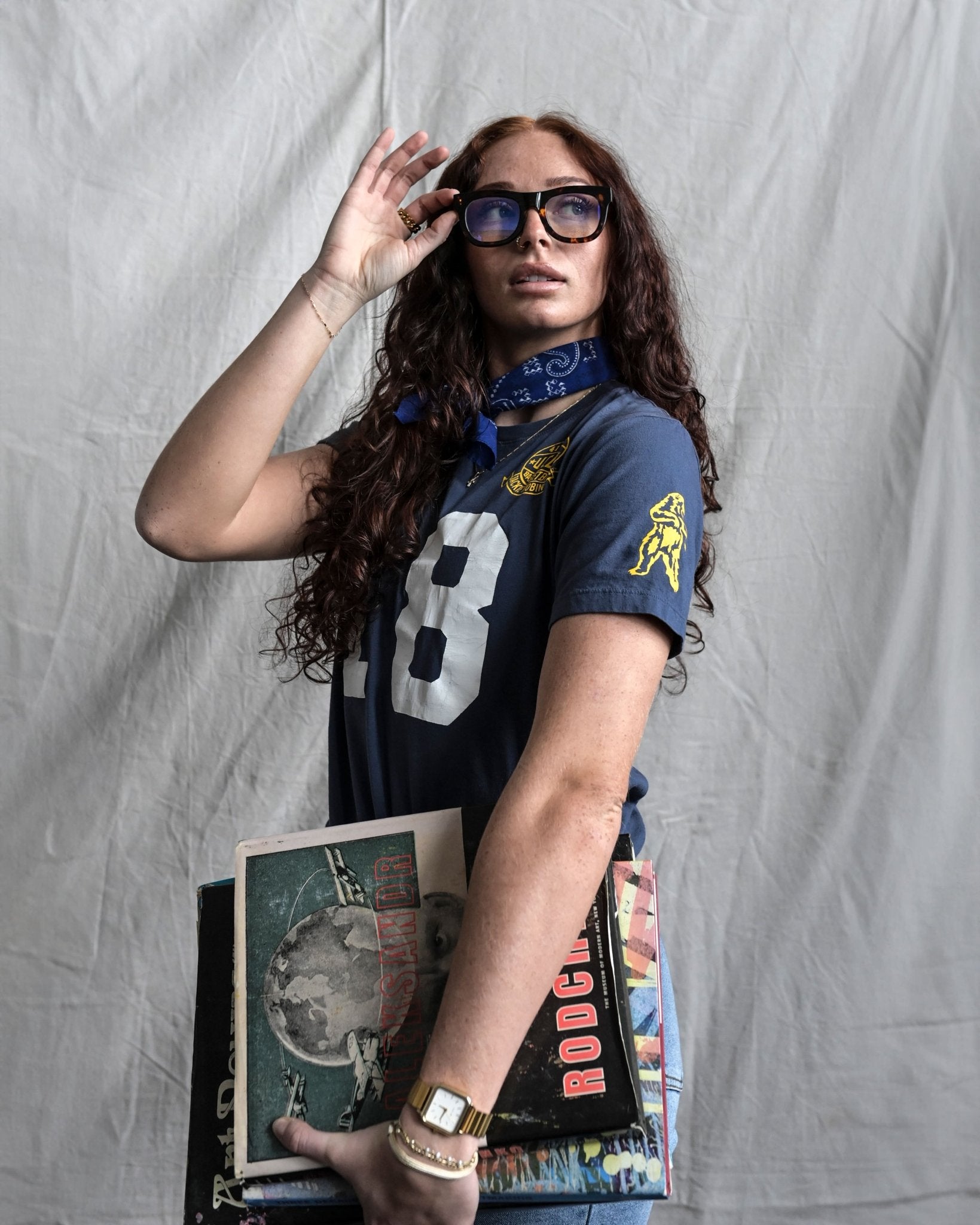 UCLA - Jackie Robinson Basketball #18 Navy Tee