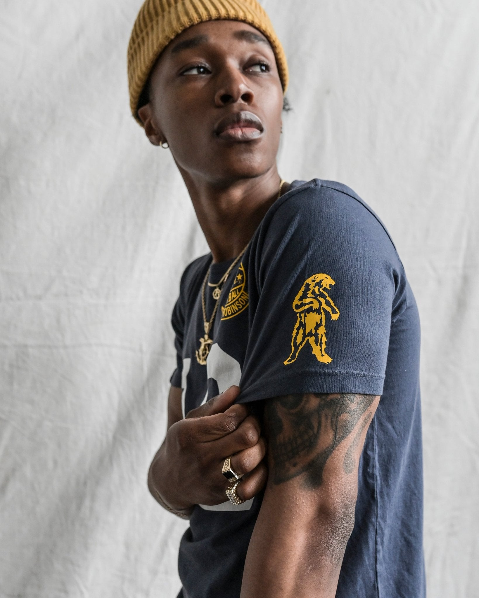 UCLA - Jackie Robinson Basketball #18 Navy Tee