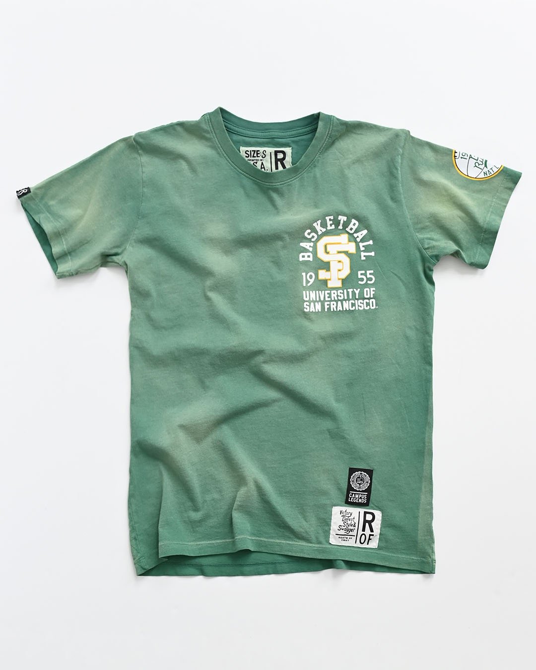 USF - Bill Russell '55 Green Tee - Roots of Fight Canada
