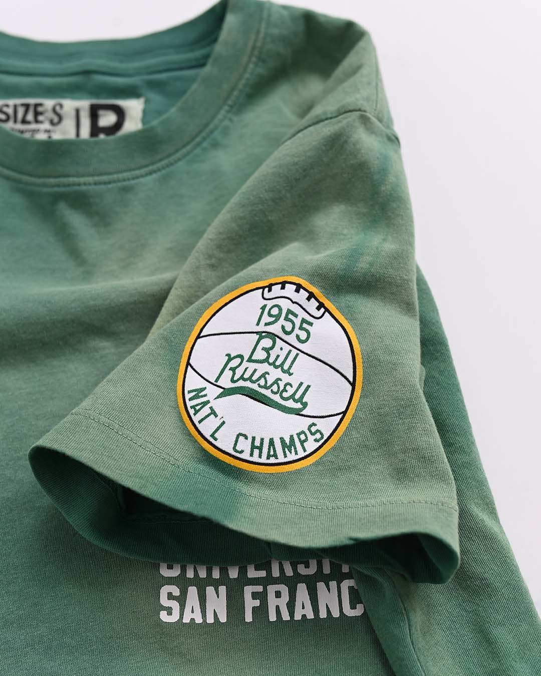 USF - Bill Russell '55 Green Tee - Roots of Fight Canada