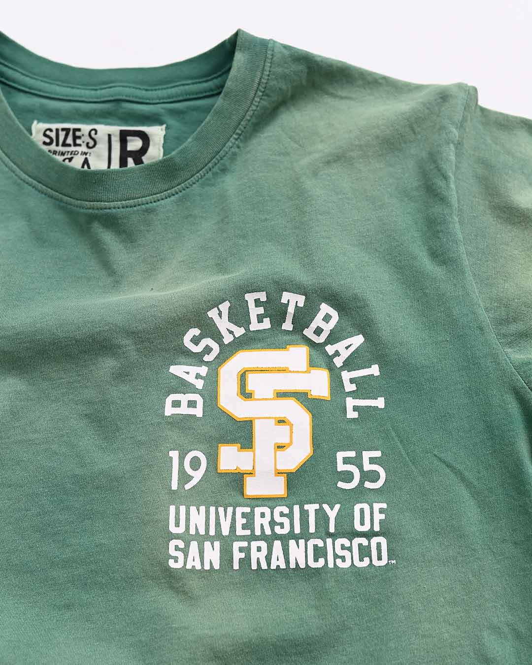 USF - Bill Russell '55 Green Tee - Roots of Fight Canada