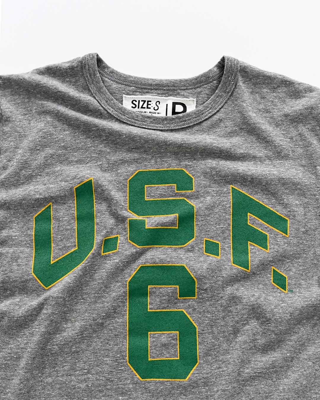 USF - Bill Russell #6 Grey Tee - Roots of Fight Canada