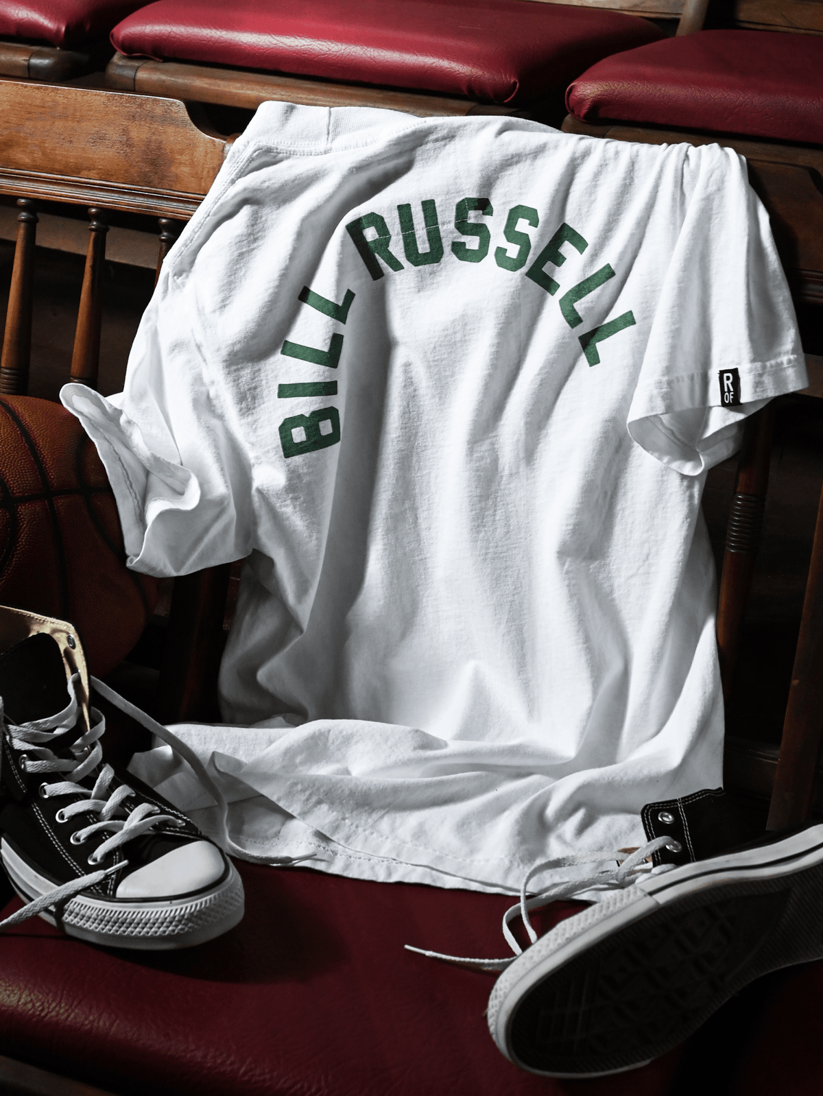 USF - Bill Russell #6 White Heavyweight Tee - Roots of Fight Canada