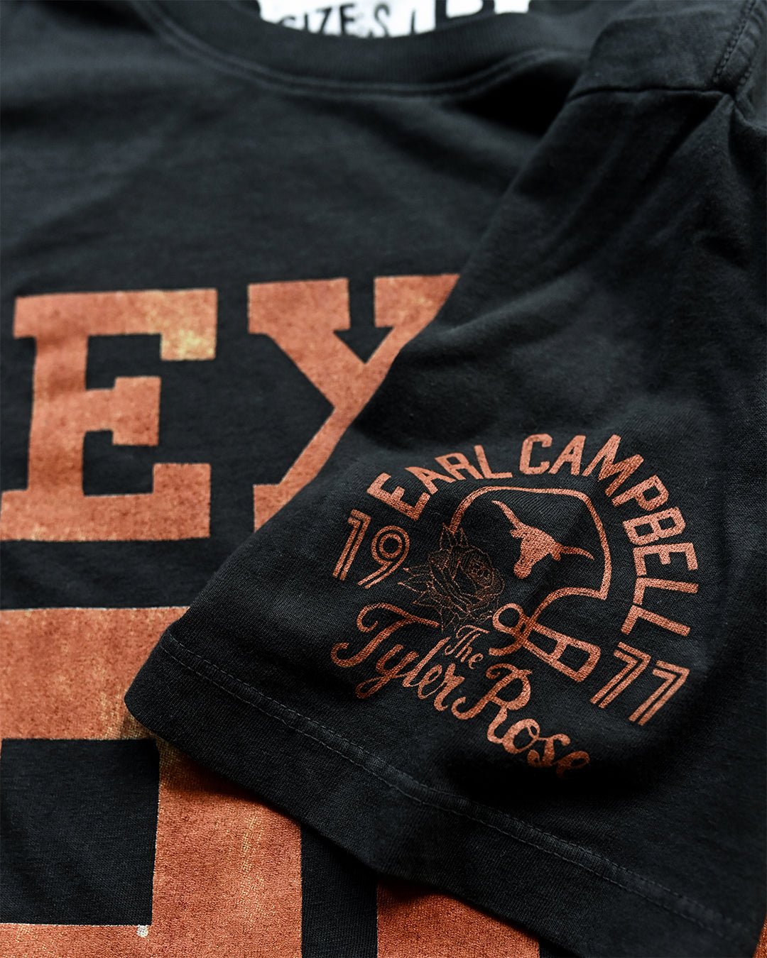 UT - Earl Campbell 20 Football Black Tee - Roots of Fight Canada