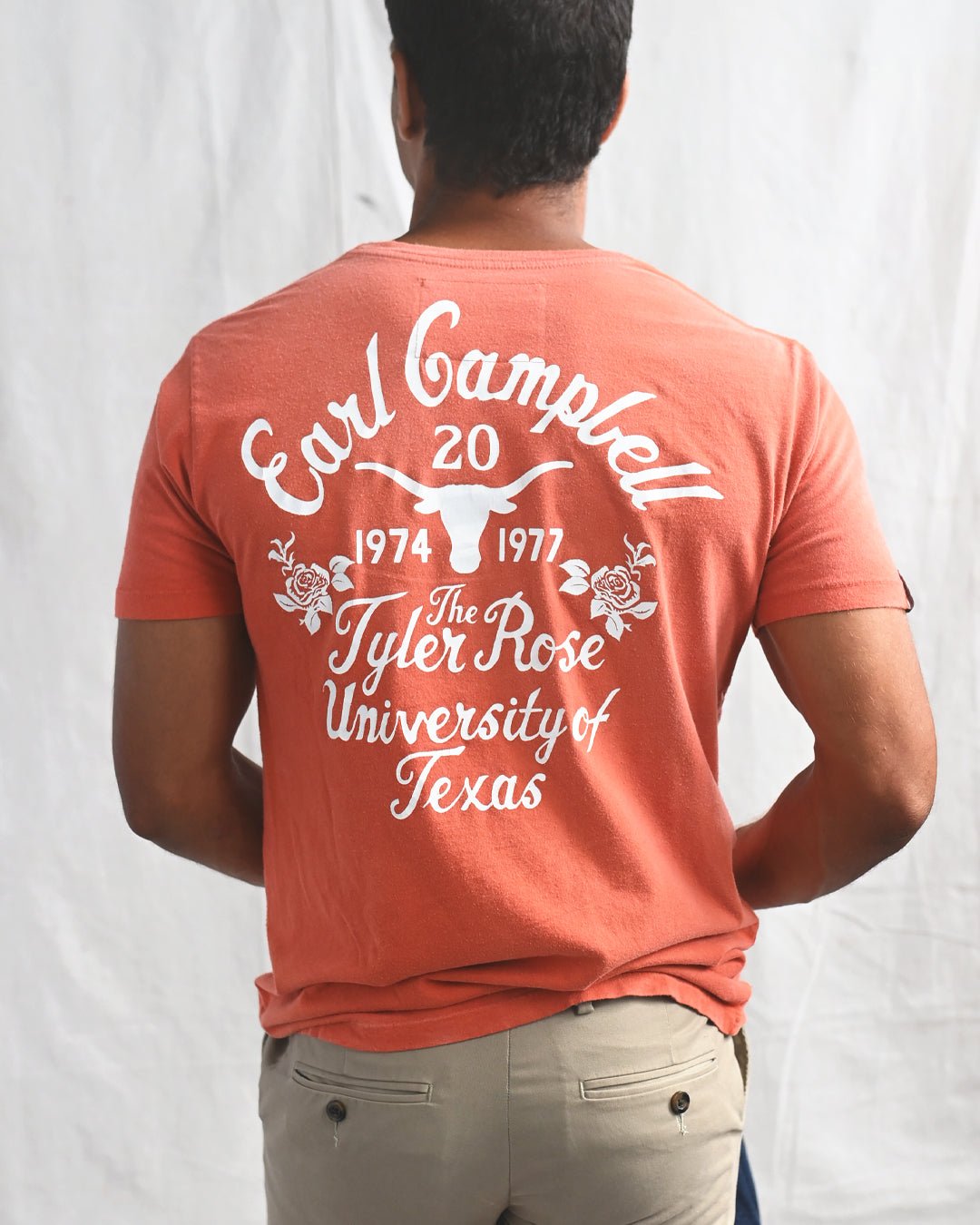 UT - Earl Campbell Tyler Rose Orange Tee - Roots of Fight Canada