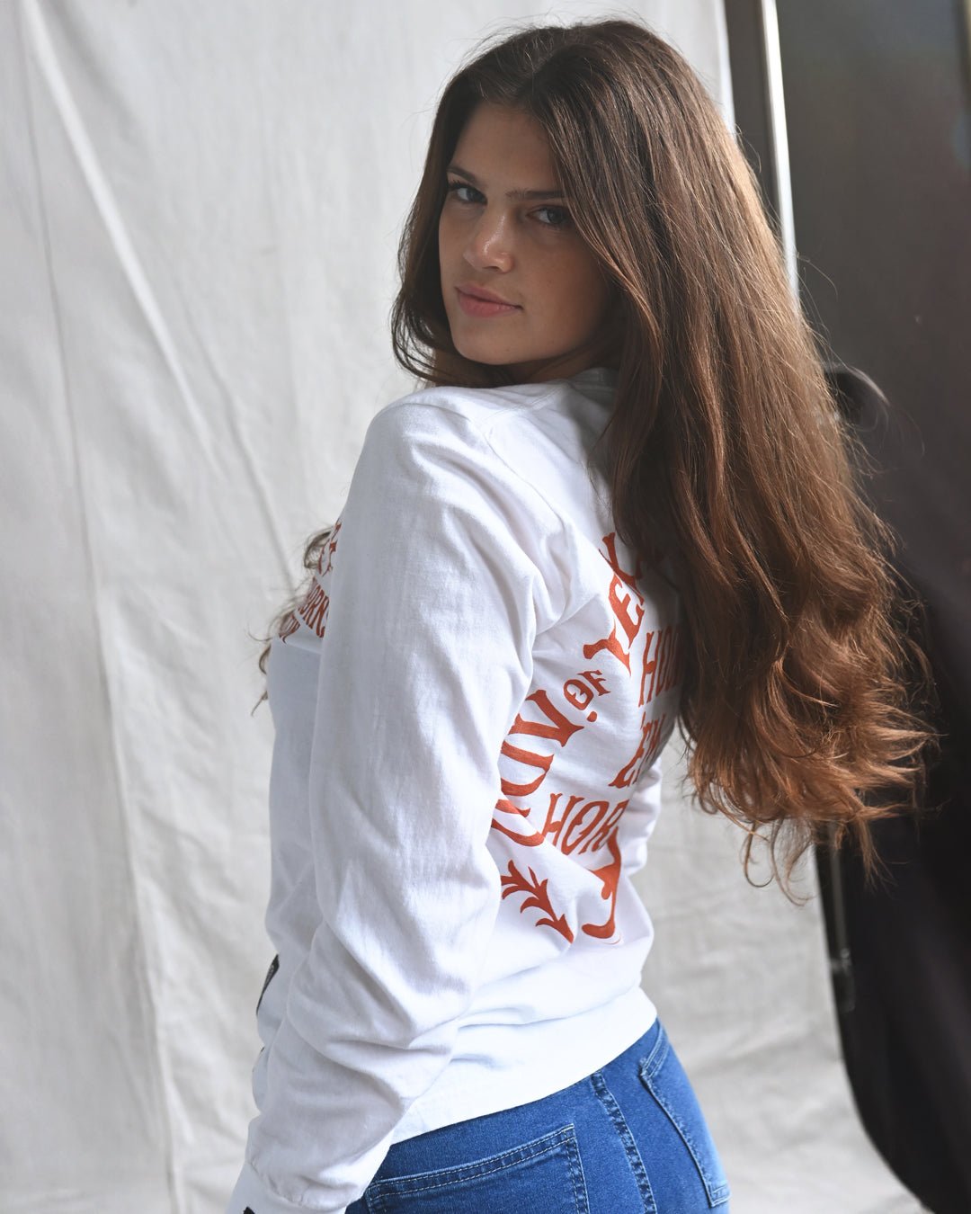 UT - Longhorns Hook 'Em White Long Sleeve Tee - Roots of Fight Canada