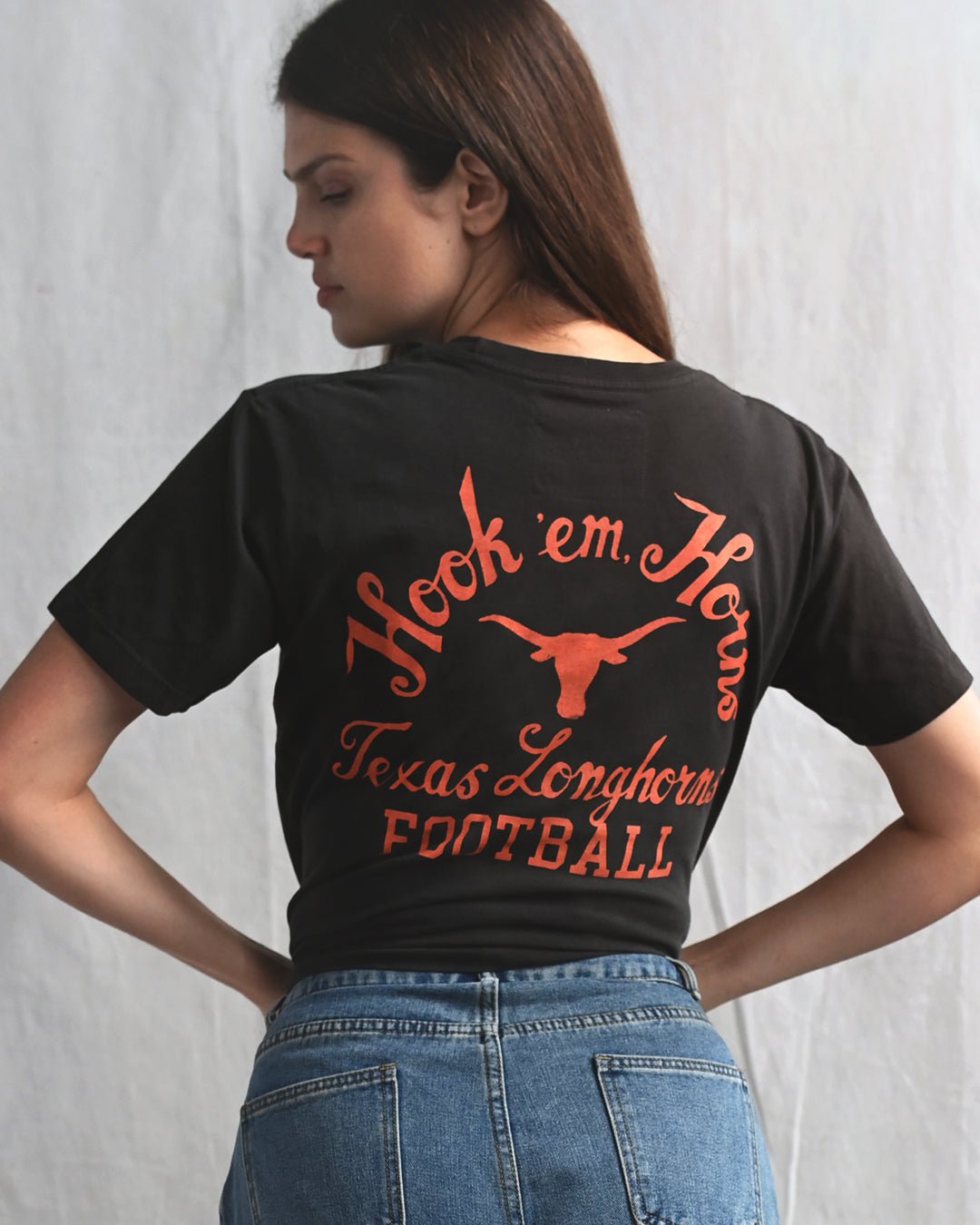 UT - Ricky Williams 34 Horns Football Black Tee - Roots of Fight Canada