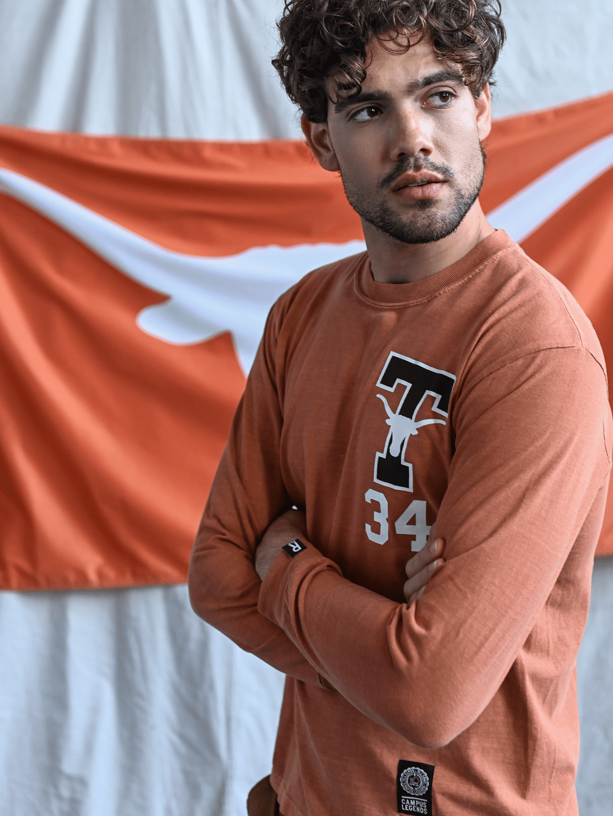 UT - Ricky Williams 34 Orange Long Sleeve Tee - Roots of Fight Canada