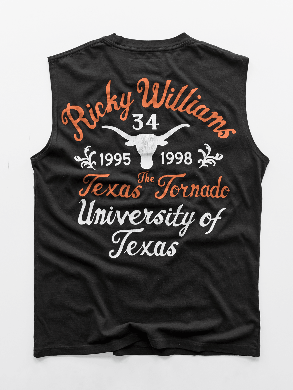 UT - Ricky Williams Texas Tornado Black Muscle Tee - Roots of Fight Canada