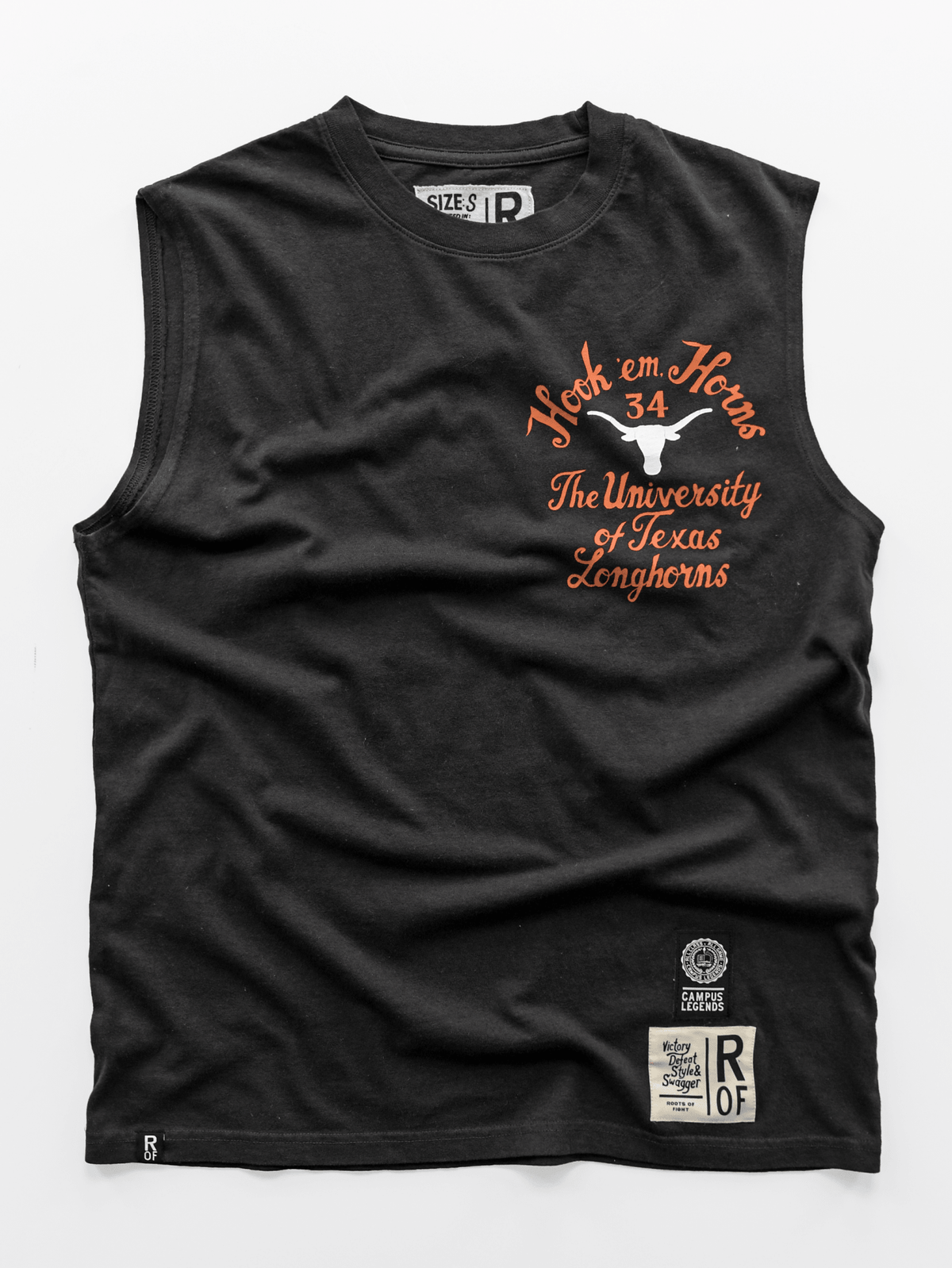 UT - Ricky Williams Texas Tornado Black Muscle Tee - Roots of Fight Canada