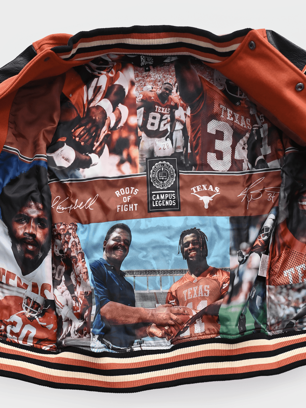UT - Ricky Williams x Earl Campbell Varsity Jacket - Roots of Fight Canada