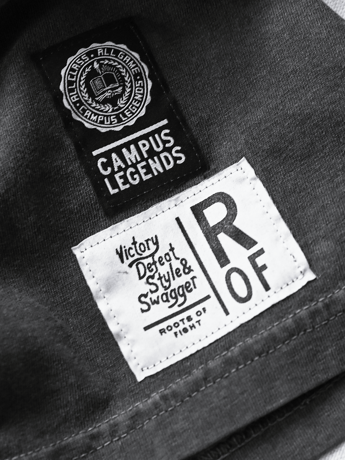 UW - Bruce Lee 1961 Charcoal Long Sleeve Tee - Roots of Fight Canada