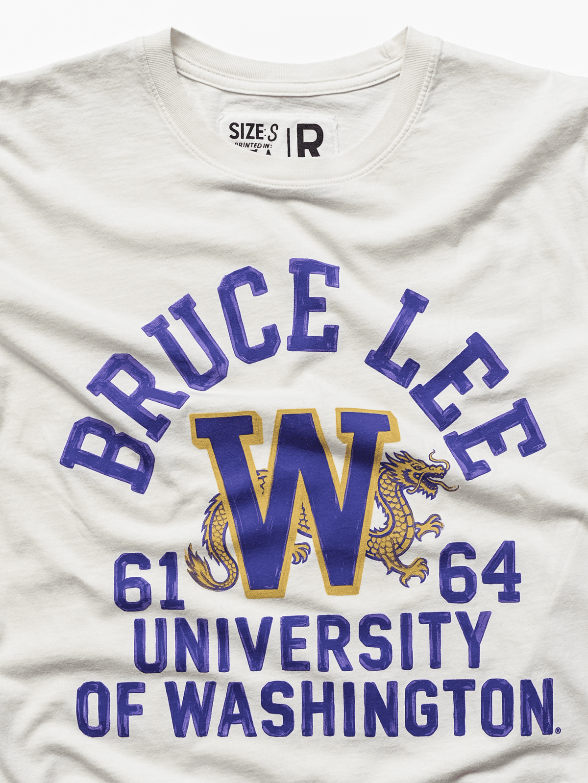 UW - Bruce Lee Campus Legend White Tee - Roots of Fight Canada