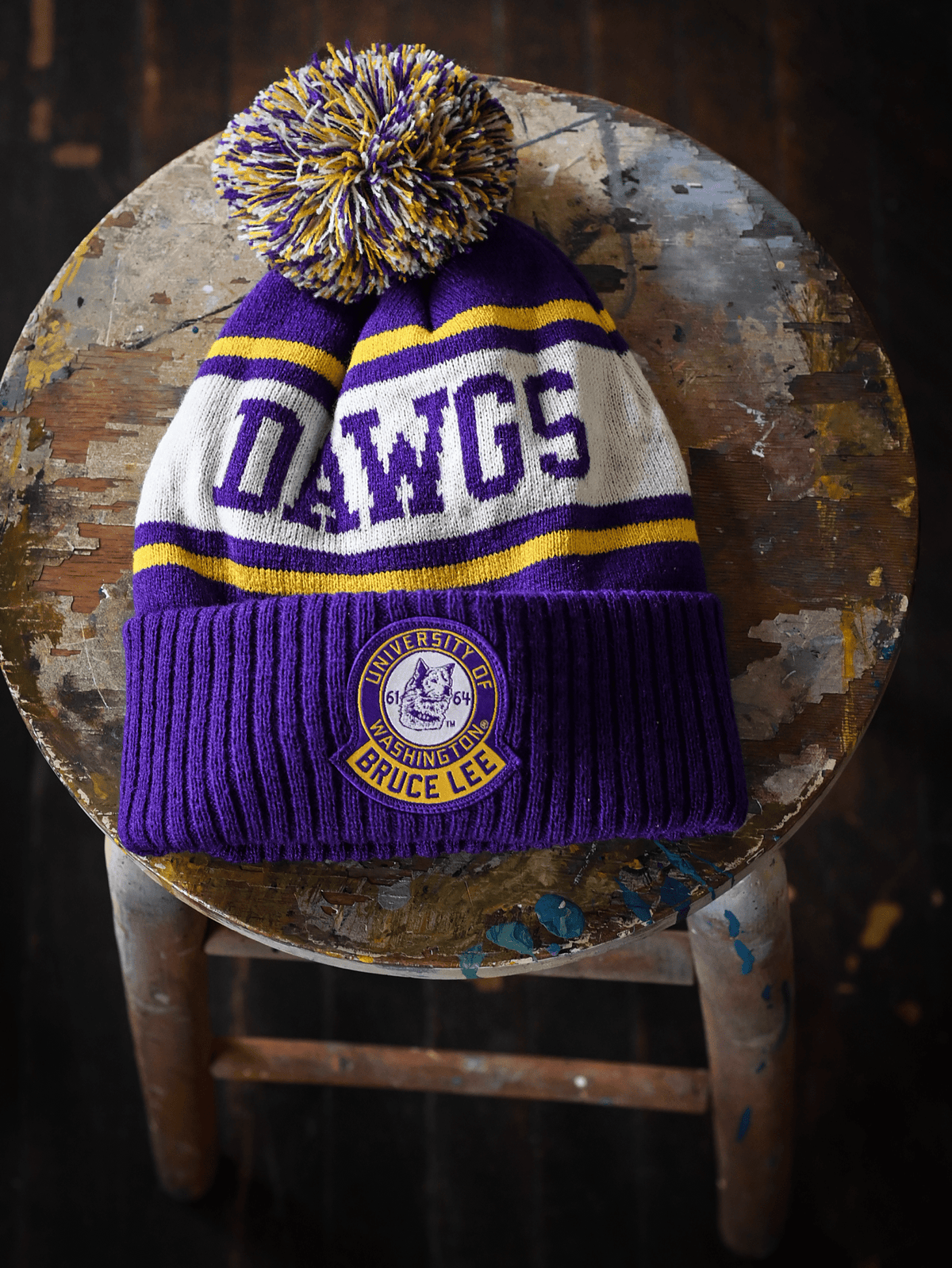 UW – Bruce Lee Dawgs Pom Pom Beanie - Roots of Fight Canada