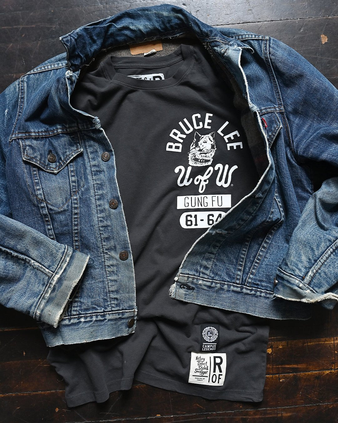 UW - Bruce Lee Gung Fu Origins ’61 - ’64 Black Tee - Roots of Fight Canada