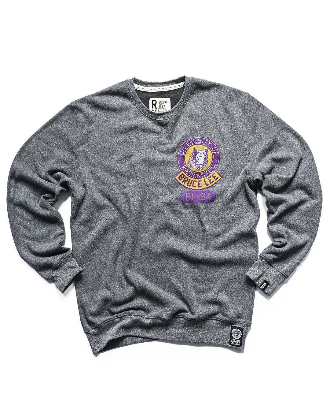 UW - Bruce Lee Student ’61 - ’64 Grey Sweatshirt - Roots of Fight Canada