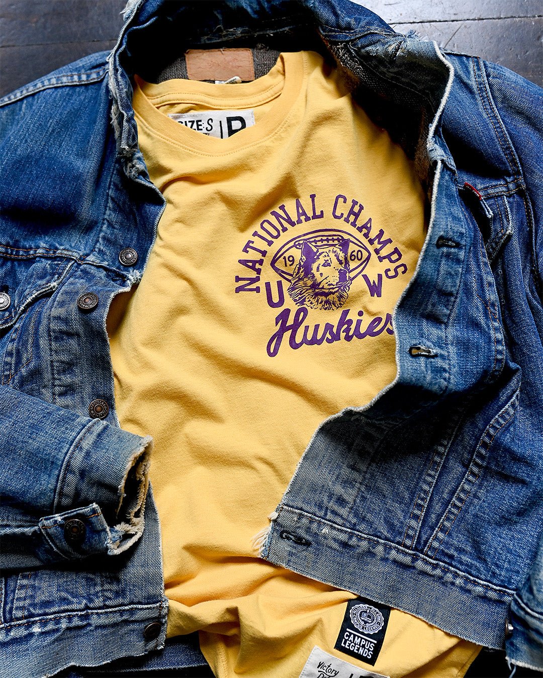 UW - Football 1960 National Champs Gold Tee - Roots of Fight Canada