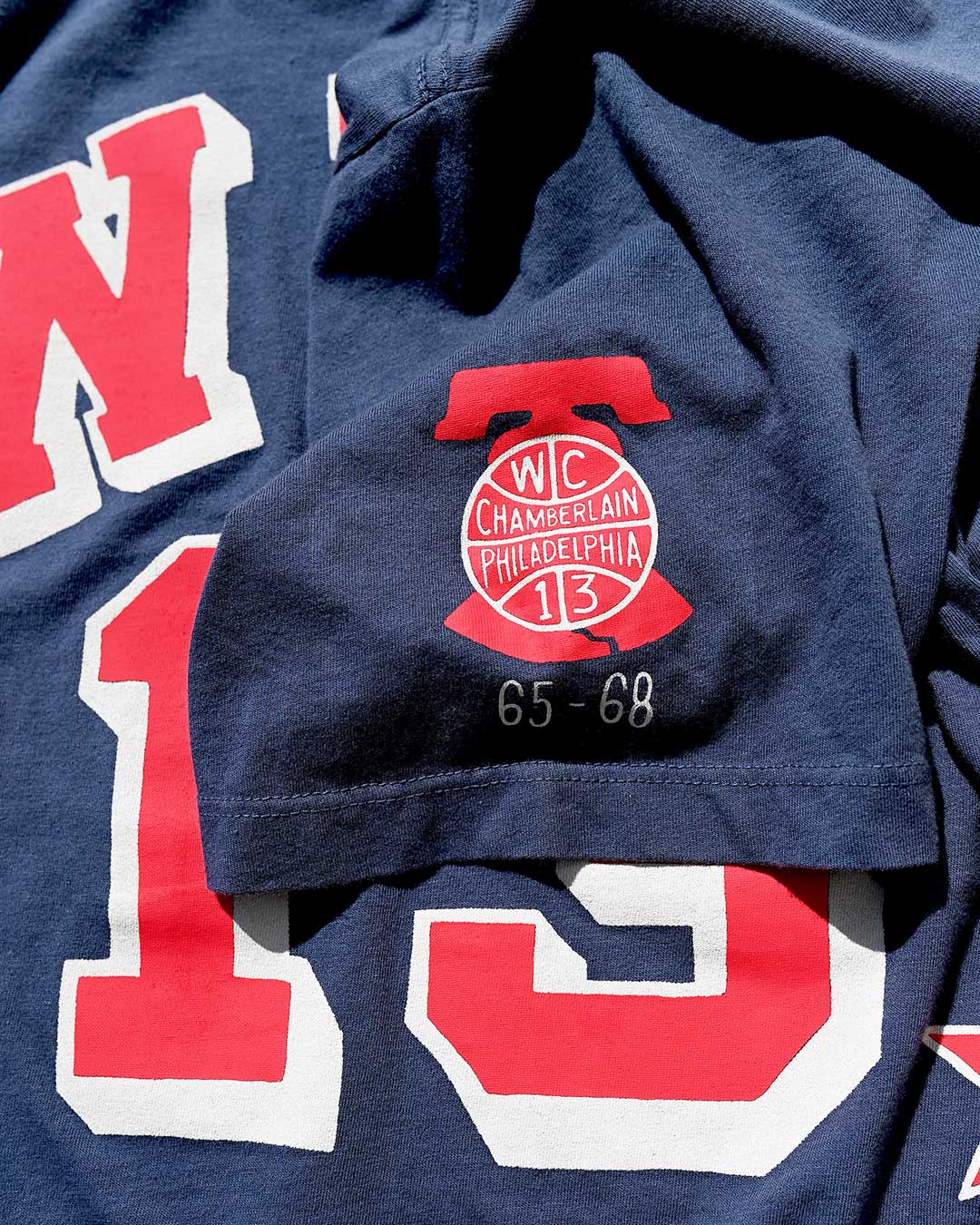 Wilt Chamberlain #13 Navy Tee