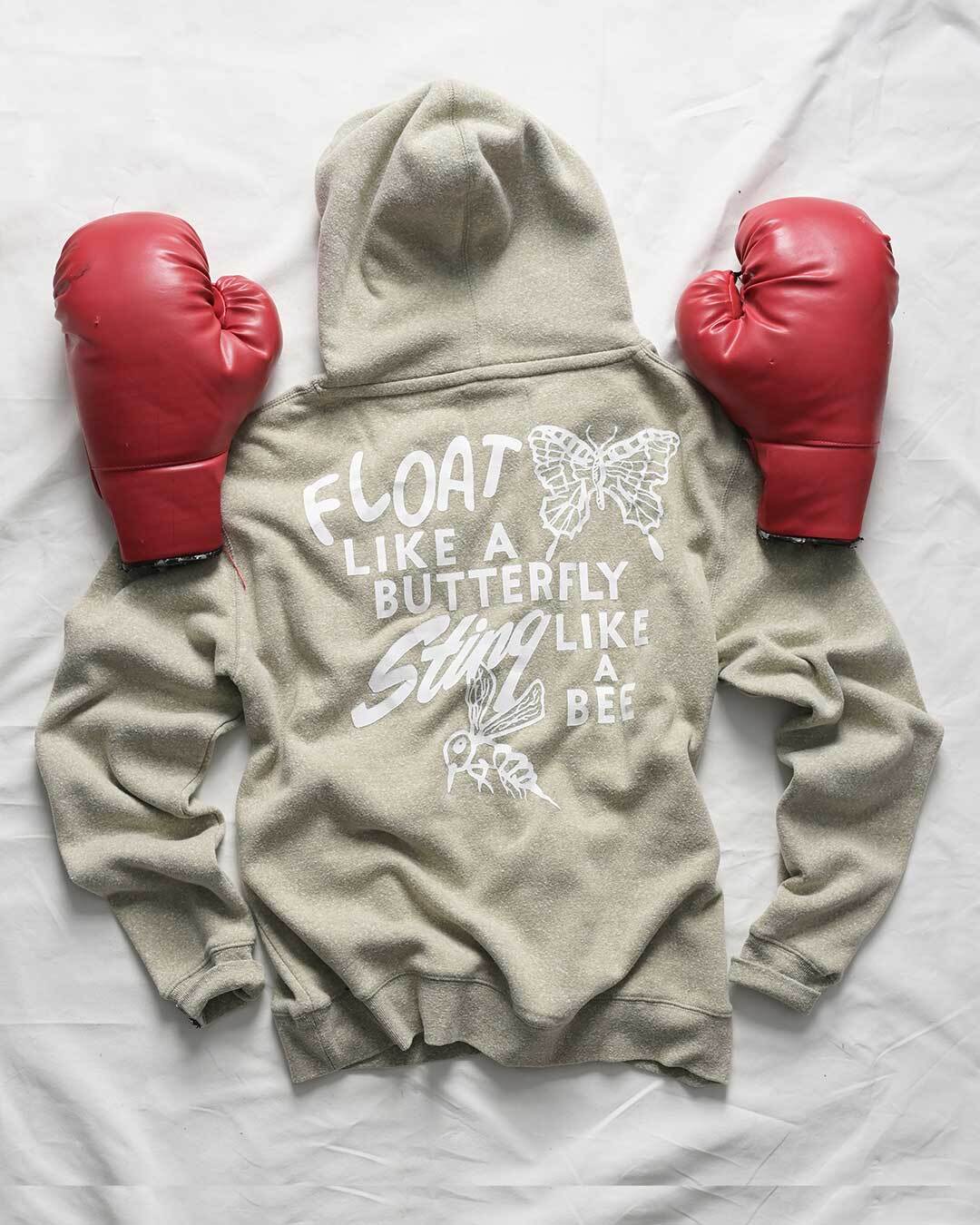 Ali Float Quote Heather Sage PO Hoody - Roots of Fight Canada