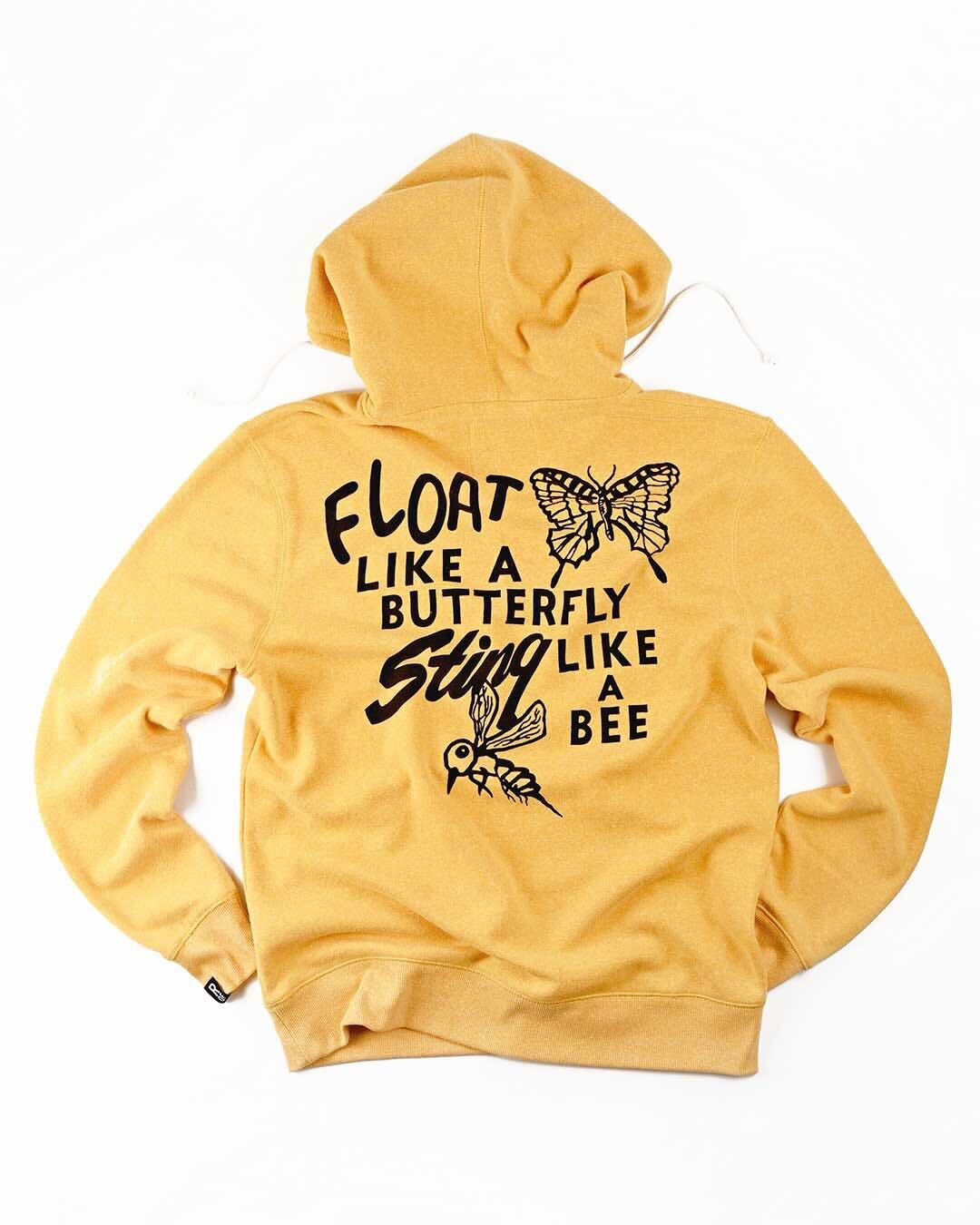 Ali Float Quote Yellow PO Hoody - Roots of Fight Canada