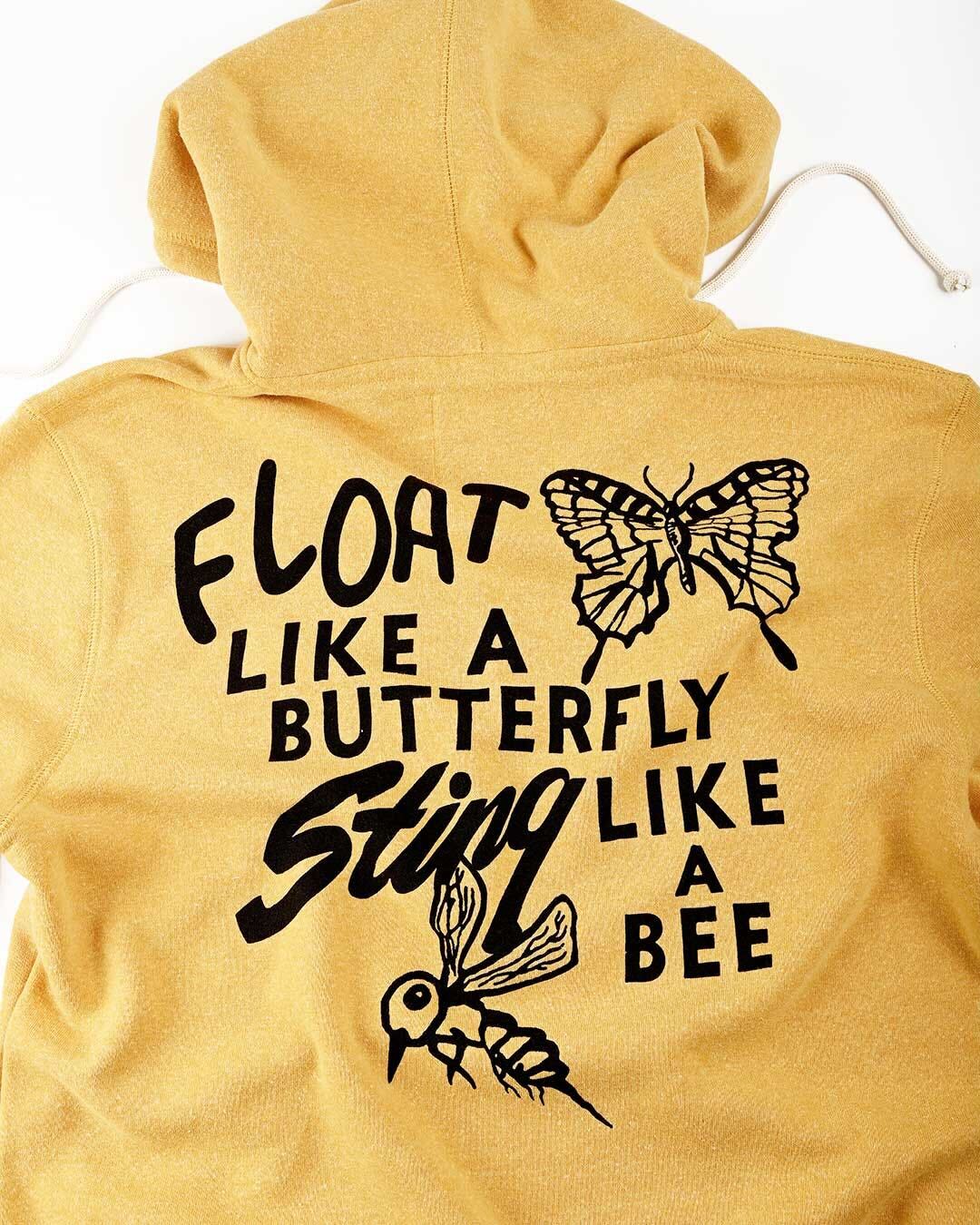 Ali Float Quote Yellow PO Hoody - Roots of Fight Canada