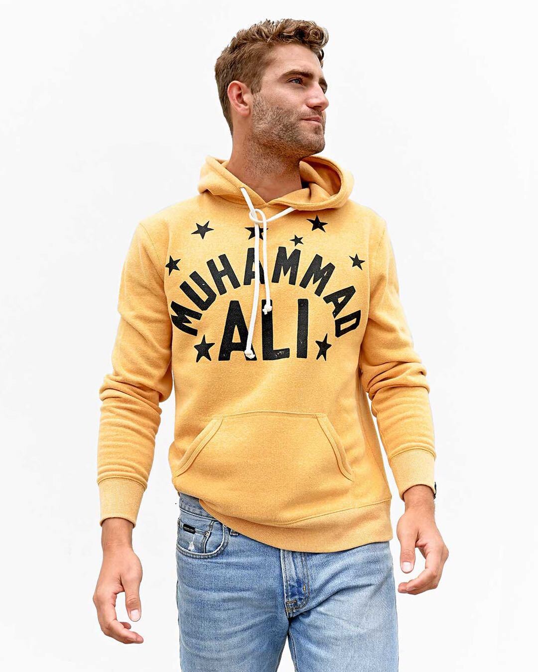 Ali Float Quote Yellow PO Hoody - Roots of Fight Canada