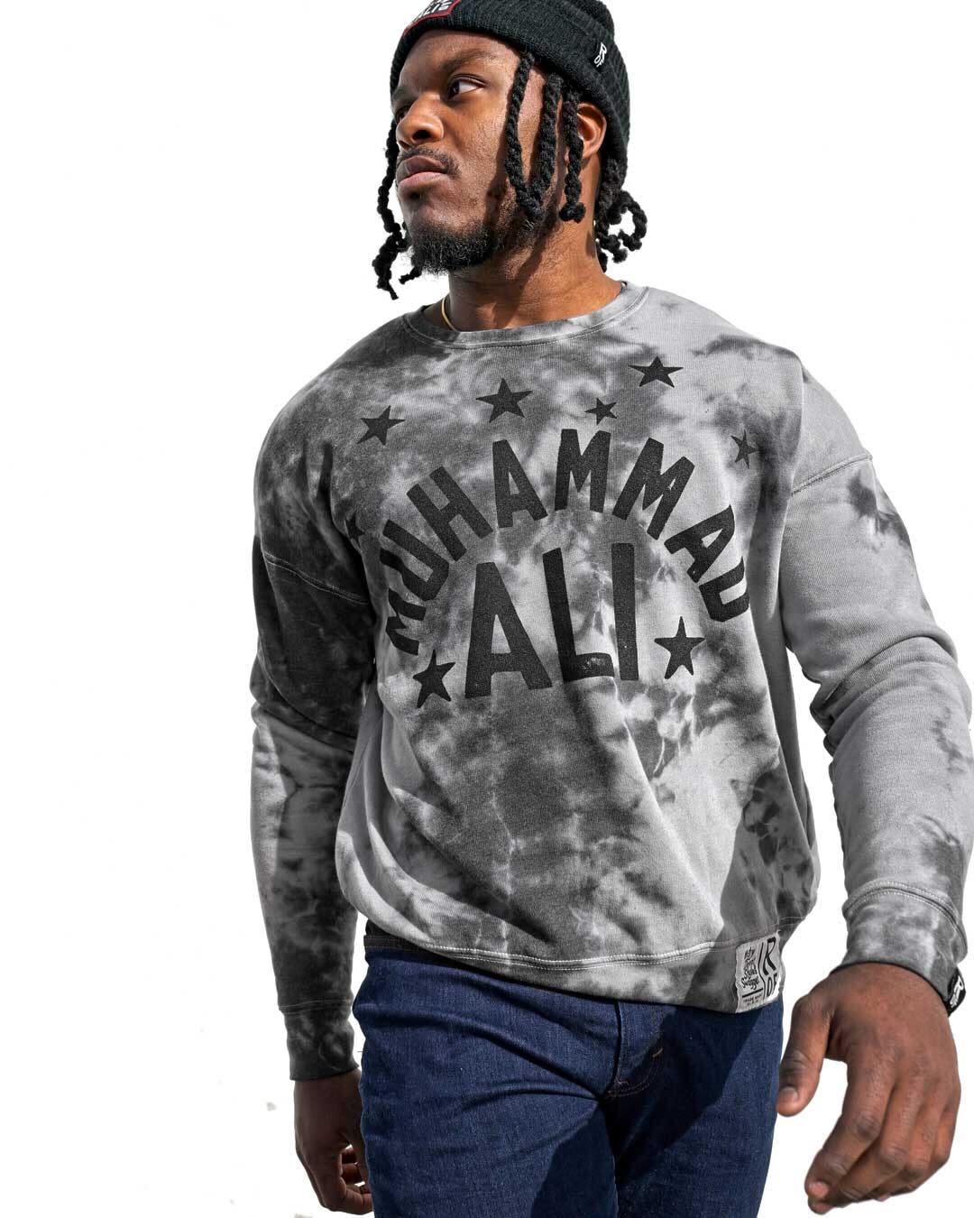 Ali Grey Cotton Blend Tie Dye Sweatshirt - Roots of Fight Canada