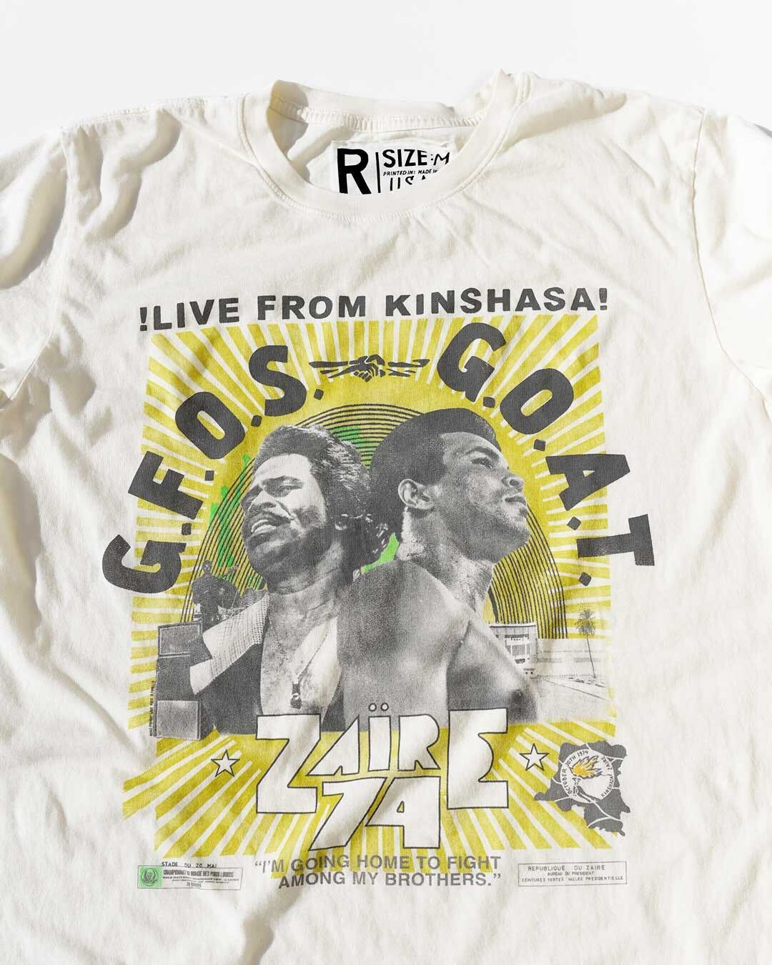 Ali & James Brown Rumble in the Jungle Tee - Roots of Fight Canada