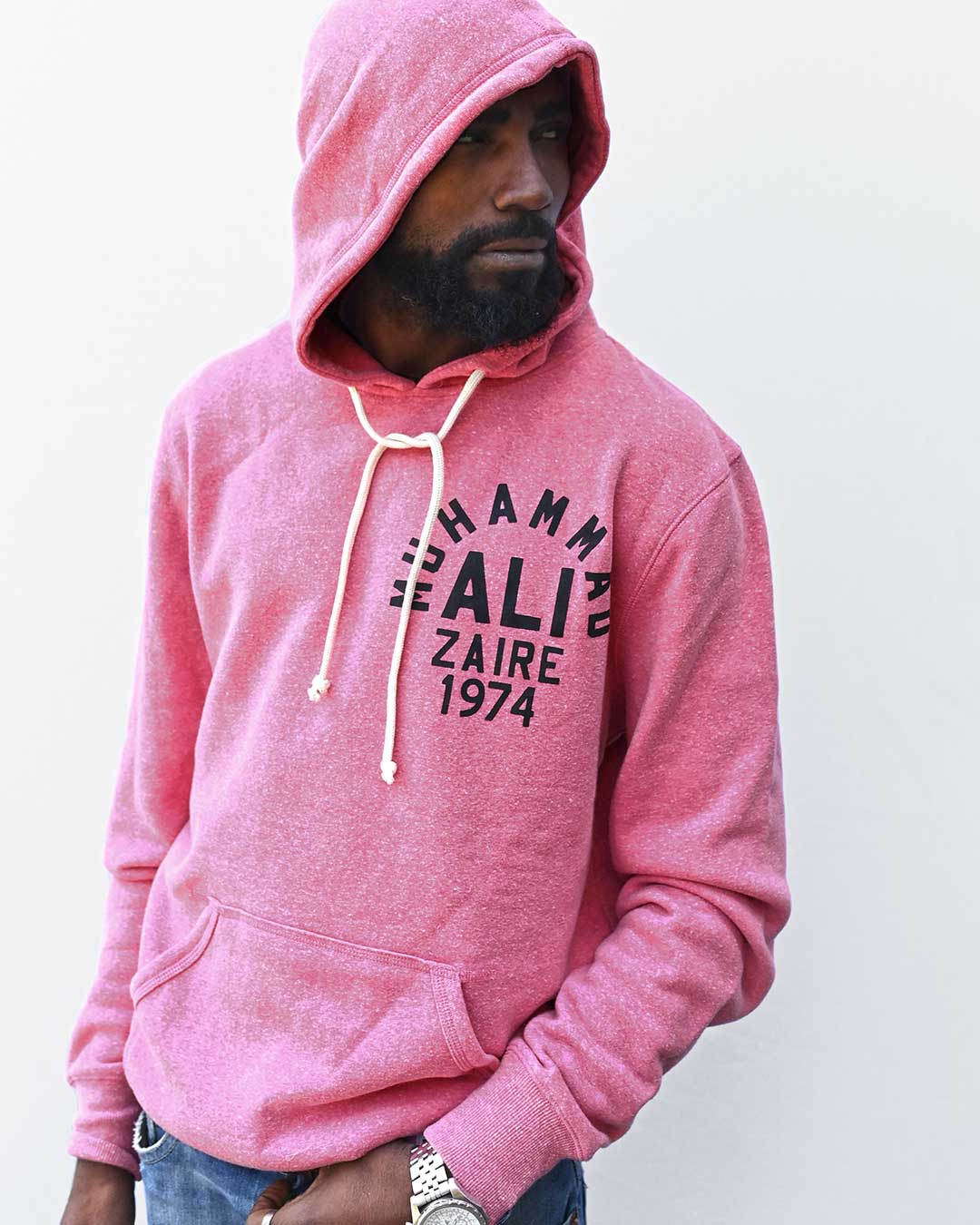 Ali Rumble in the Jungle Pink Hoody - Roots of Fight Canada