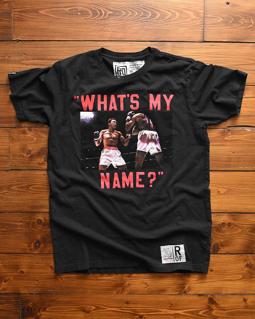 Ali &quot;What&#39;s My Name&quot; Black Tee - Roots of Fight Canada